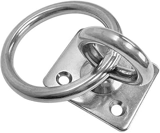 MH GLOBAL Square Swivel Pad Eye Plate W Ring 5/16