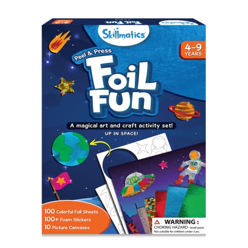 Skillmatics Art & Craft Activity – Foil Fun, No Mess Art, 10 Unique & Sparkly Space Themed Pictures, Ages 4 to 9 Skillmatics Art & Craft Activity – Foil Fun, No Mess Art, 10 Unique & Sparkly Space Themed Pictures, Ages 4 to 9