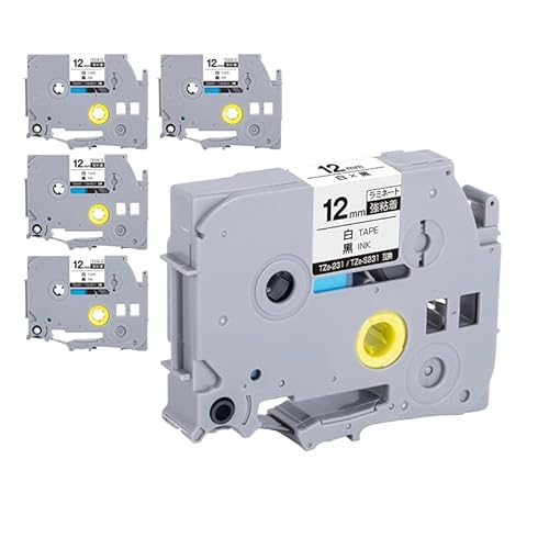 �u���U�[�p �s�[�^�b�` ���~�l�[�g�e�[�v TZe-S231 TZe-S231 12mm ���e�[�v ������ ���S�� 5�Z�b�g �݊����x�� �e�[�v�J�[�g���b�W �e�[�v�J�Z�b�g TZe �e�[�v PT-9700PC PT-9800PCN PT-P900W PT-