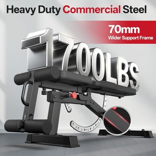 Bild 1 - JOROTO MD65 Hantelbank Verstellbar, Multifunktions Hantelbänke für Zuhause, Trainingsbank mit Max Belastung 800KG, 9-Fach Verstellbarer Rückenlehne und 3-Fach Verstellbarer Sitzfläche Fitnessbank