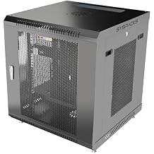 12U Wall Mount Server Rack Cabinet, 35 Deep 19 Inch Network Enclosure, Locking Mesh Door, IT & AV Rack with Fan, PDU, 1 Shelf