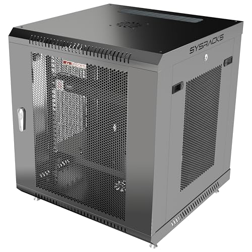 Sysracks Wall Mount Server Rack with PDU and Shelf