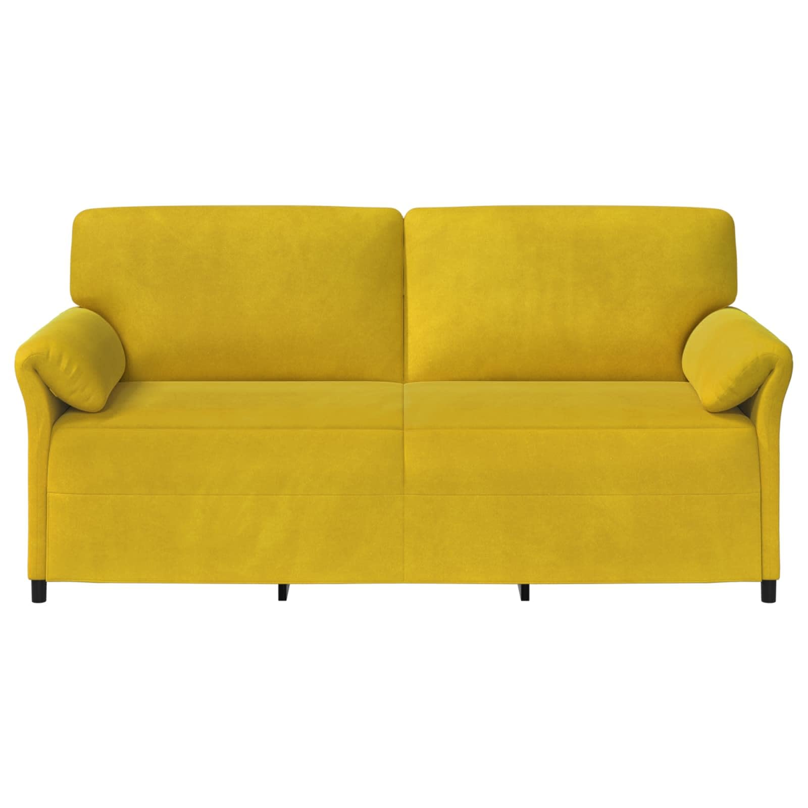 Générique Canapé 3 Places Jaune Velours 198x83x95 cm, canapé Contemporain avec Cadre métallique Solide, Coussins en Mousse Confortables et accoudoirs arrondis, Entretien Facile par Chiffon