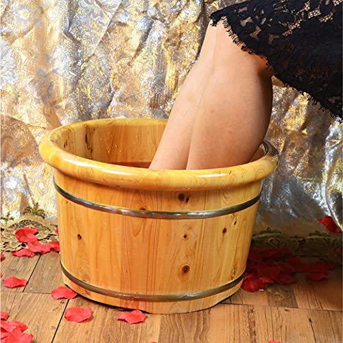 Spa de pies de madera maciza, bañera para masajes miniatura 6