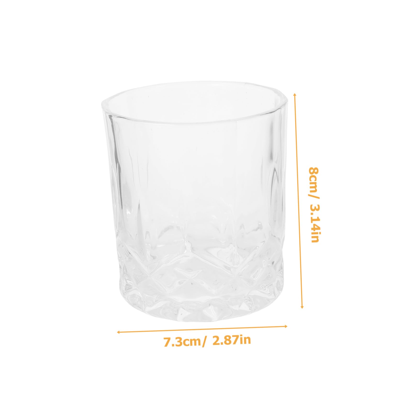 Bicchieri da Whisky 200ml in Vetro Decorati 4 Pezzi per Bar e Aperitivo