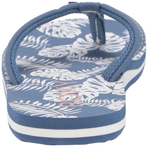 Image of Roxy Girl's Vista Flip Flop Sandal, Blue Print 211, 11 Little Kid