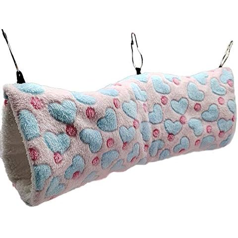 Oncpcare Hanging Tunnel for Small Animals, Hanging Hamster Toys, Sugar Glider Hammock Cage Accessories Bedding for Chinchilla Ferret Squirrel Guinea Pig Rat Playing Sleeping Cover