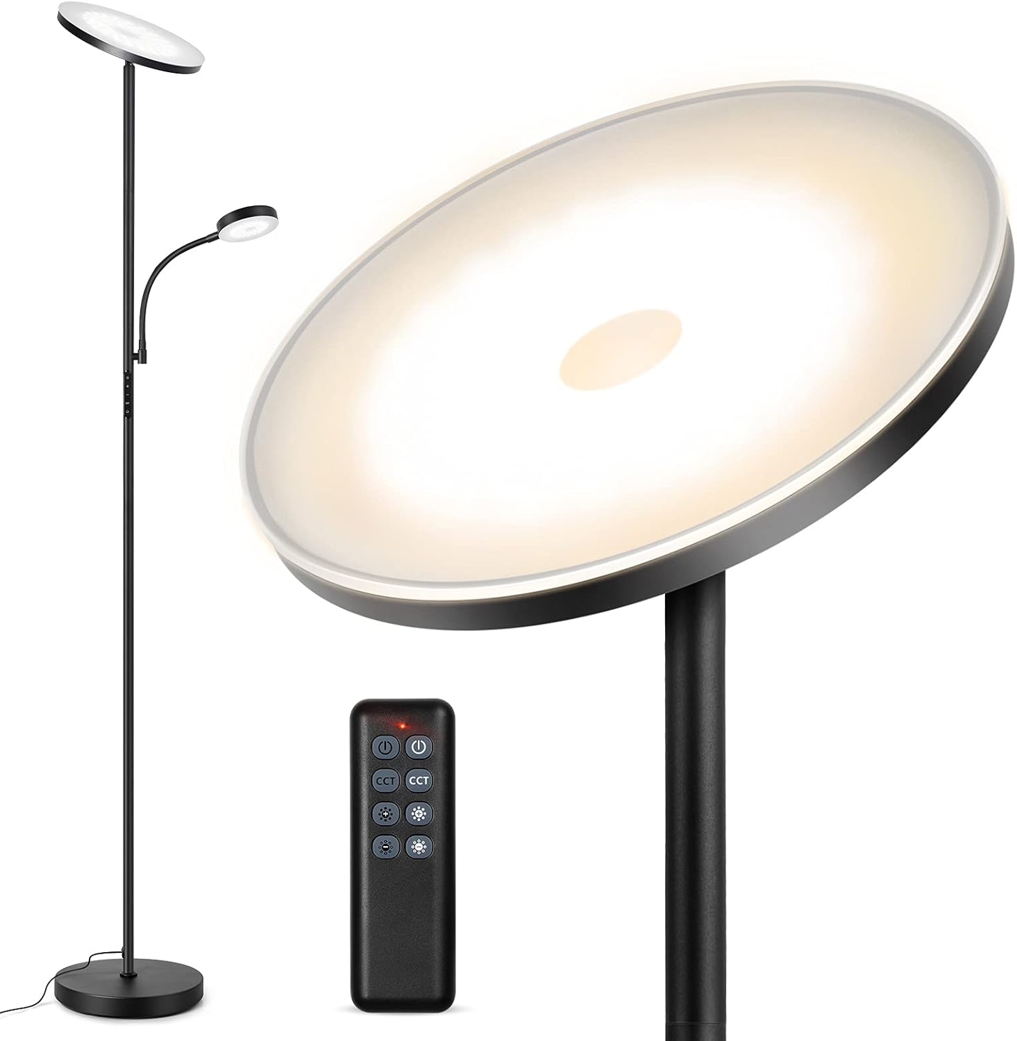 OUTON LED Floor Lamp with Reading Lamp, Mother/Father Parent & Child