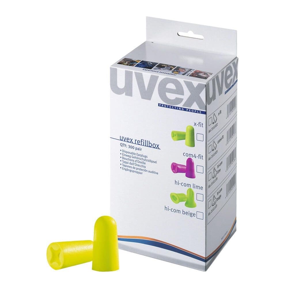 uvex x-fit Series Green Disposable Uncorded Ear Plugs, 37dB Rated, 300 Pairs