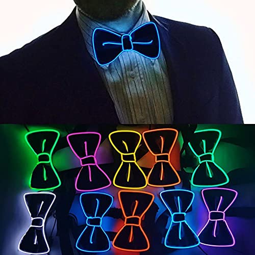 Jack & Miles Light Up Bowtie Led Bowties | Novelty Glowing Bow Ties For Men For Party Events Show | Adjustable Bowties For Party Festival Gift | Yellow #TOP3