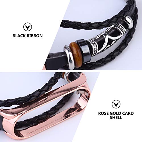 VILLCASE Pulseira de RelÃ³gio Inteligente de Couro Boho Pulseira de Pulseira Inteligente Pulseira de