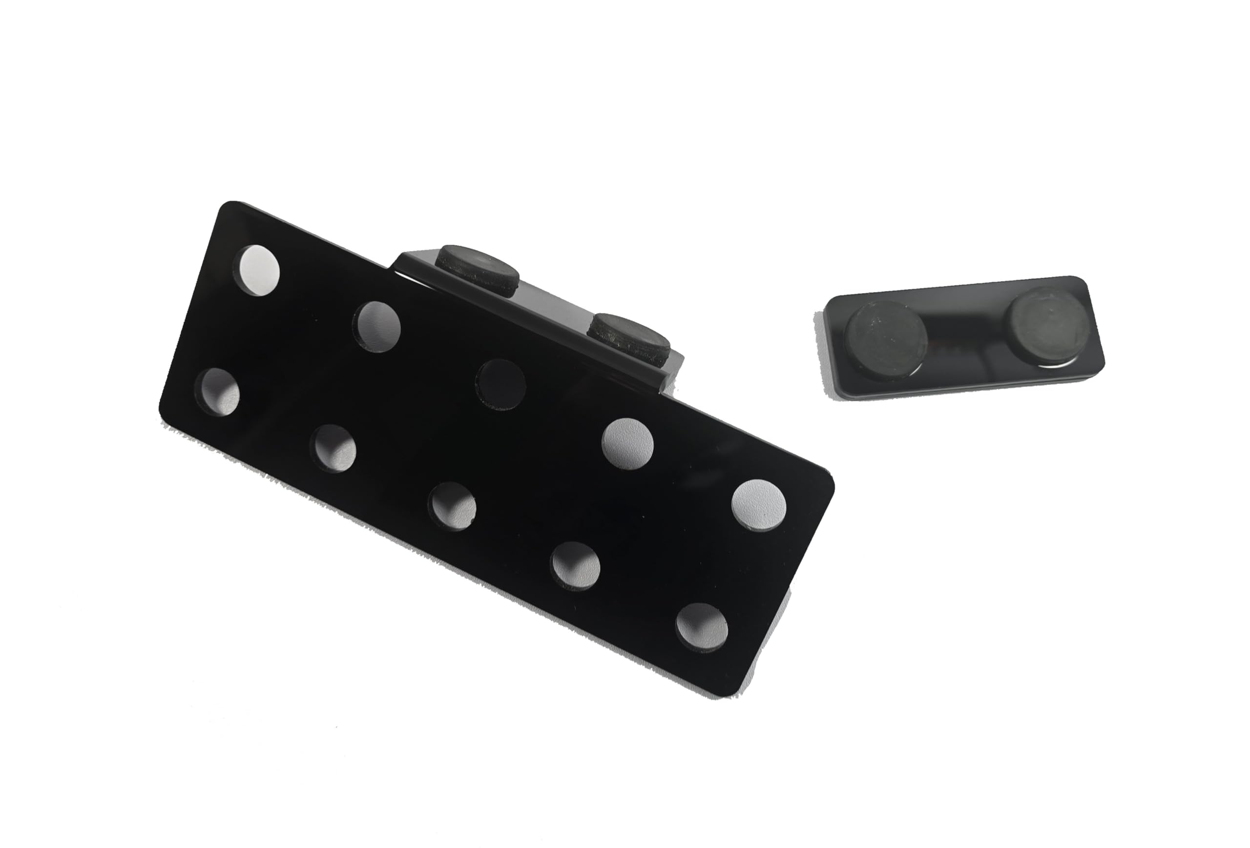 Reef Geeks, Premium 10-Hole Coral Frag Rack with Strong Magnetic Mount – Reef-Safe Acrylic Coral Holder for Marine Aquariums – Heavy-Duty, Corrosion-Proof Magnet – Black Acrylic Frag Shelf