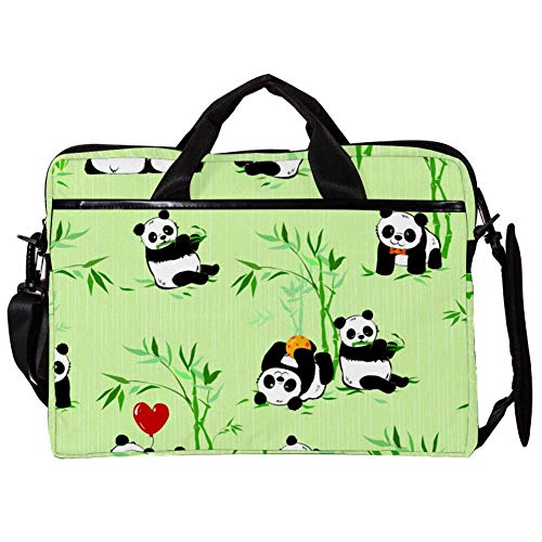 Sac à bandoulière pour ordinateur portable antichoc motif panda forest