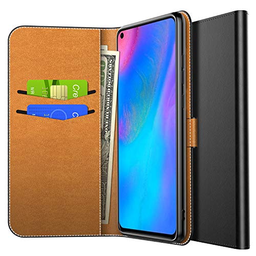 Yocktec Funda para Huawei P30 2019, Funda de Billetera con Tapa de Cuero Ultra Slim Premium PU con Bolsillos para Tarjetas y Soporte para Smartphone Huawei P30 2019 (Negro)