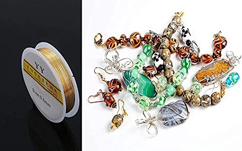 Image of DIY Crafts New 0.3 /0.4 /0.5 /0.6 /0.8 /1MM Silver Gold Copper Wire Craft Beads Rope Beading Wire For Bracelet Necklace Jewelry DIY Accessories (1 Roll, 0.3mm Silver)