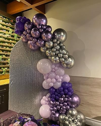 Image of KBZVNAF Dark Purple Latex Party Balloons 50 Pack 12 inch | Purple Helium Matte Balloons for Birthday Wedding Baby Shower Halloween Party Decorations