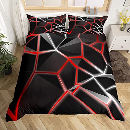 Honeycomb Bedding Set Stereoscopic Honeycomb Comforter Cover for Kids Boys Girls y2k Hexagonal Duvet Cover Beehive Hexagon Bedspread Cover Simplistic Room Decor Quilt Cover Single Boys