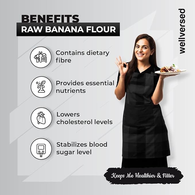 Image of Kokos Natural Raw Banana Flour - 500 Gm (Pack of 3) | Gluten-Free Atta | No Preservatives | Nutrition Rich & Starch| Organic Food Products |
