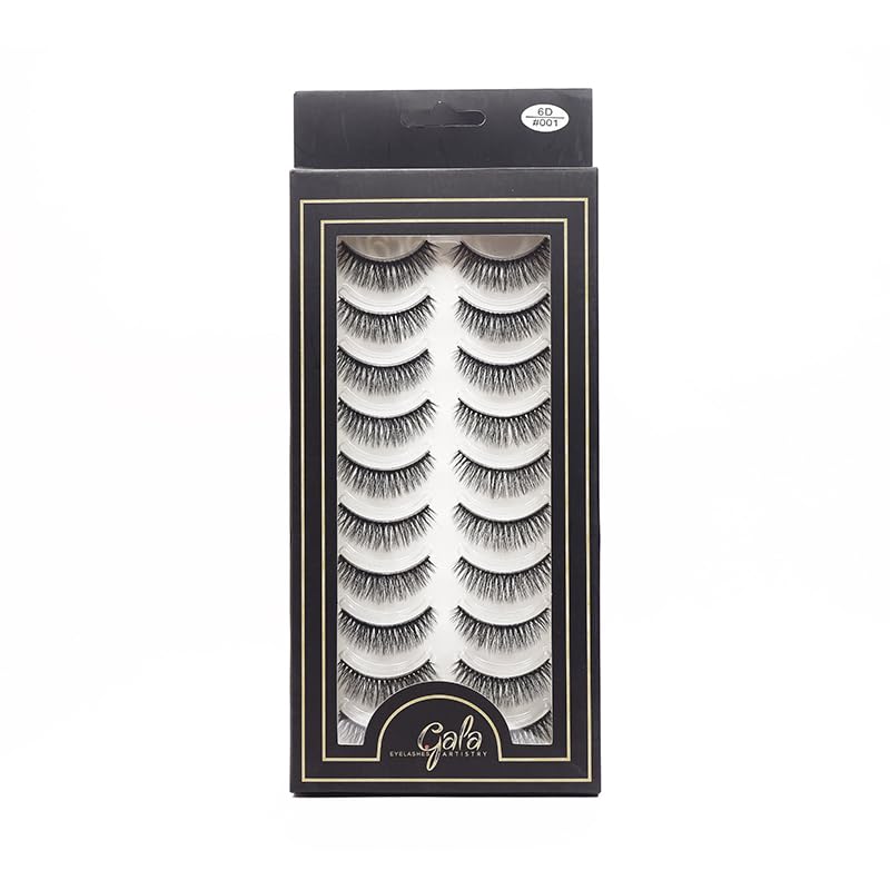 Gala Eyelashes Artistry, Natural False Eyelashes, 10 Pairs Set, Black-picture-16