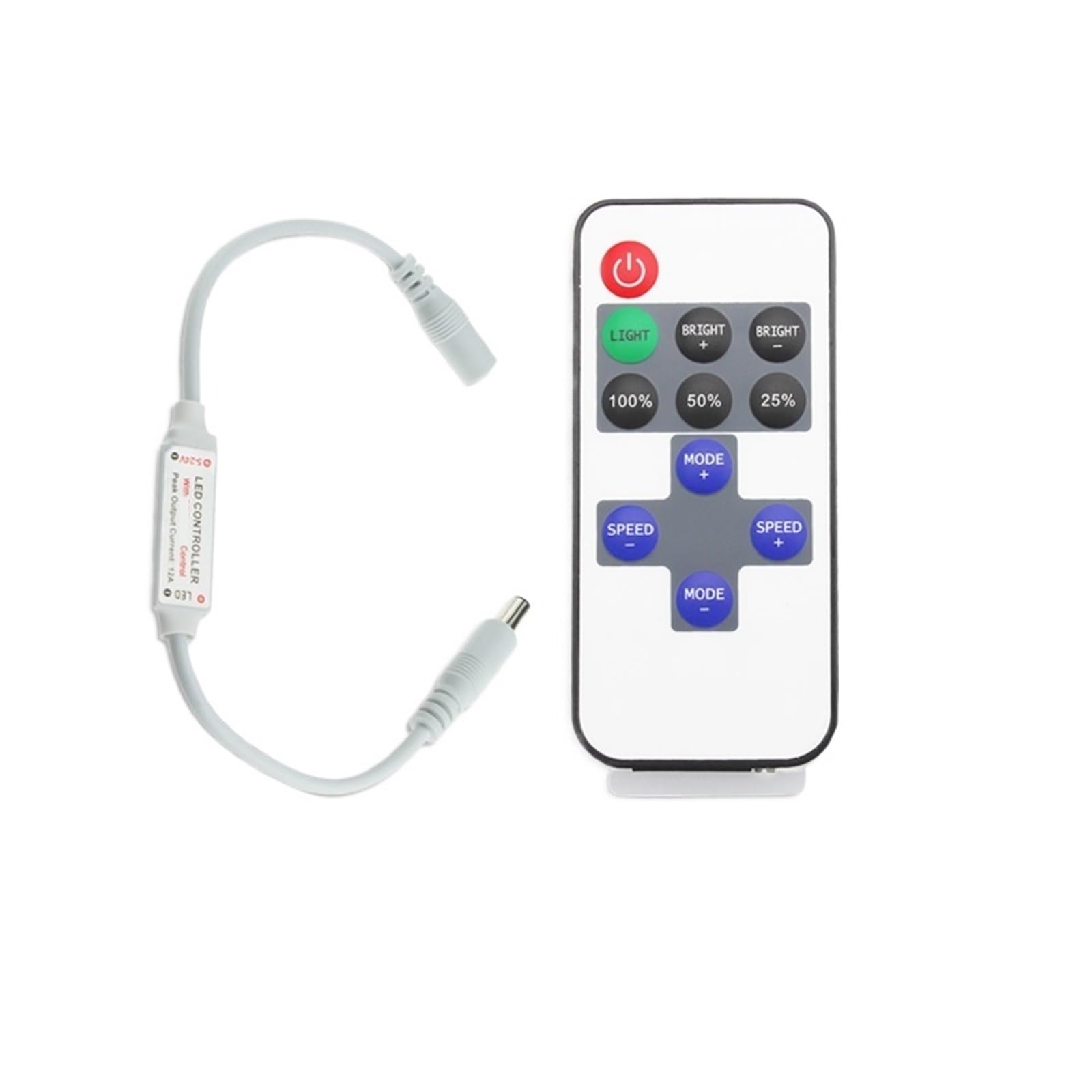 Controlador LED 5050 con regulador de intensidad para tiras monocolor