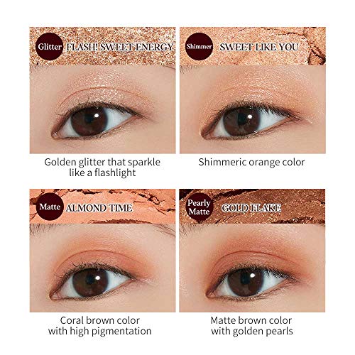 Etude House Hershey's Kisses Play Color Eyes #2 Almond Chocolate | Shimmer Matte Glitter 4 Colors Eye Palette With Long Lasting Chocolate Shadows | Korean Eye Makeup #TOP2