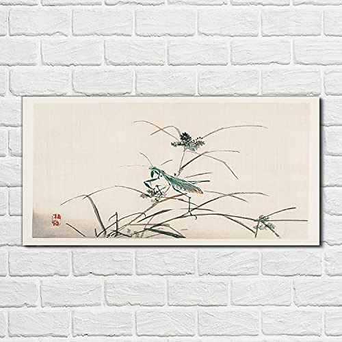 Tableau en verre 100x50cm Branches d'insectes pour salon