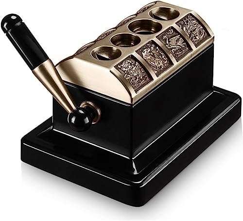 Stainless Steel Cigar Cutter - Quad V-Carved Tabletop Design, Brushed Finish, Premium Silver Cigar Cutting Tool for Smooth, Precise Cuts - Ideal Gift for Cigar Enthusiasts