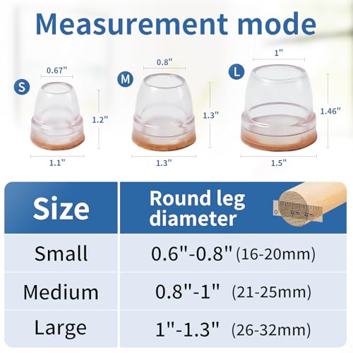 Ezprotekt 8 PCS Chair Leg Floor Protectors for Hardwood Floors Silicone Chair Leg Caps Cover, Easy to Move - Image 2