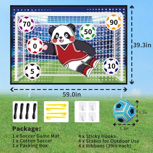 Enjoyfly Soccer Ball Game Mat Set -Outdoor/Indoor/Backyard/Mini Soccer Toys Games Set,Outdoor Play Equipment Indoor Soccer Set,Gift for Boy Birthday Christmas(59 X 39.3 in)