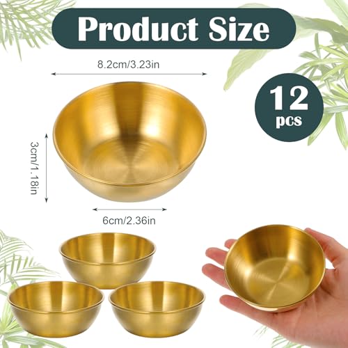 12 piezas cuencos para mezclar mascarillas faciales acero inoxidable miniatura 2