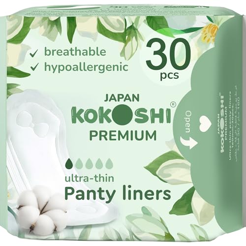 Kokoshi Premium Japanese Panty Liners for Women 160mm 30pcs