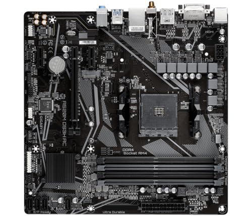 GIGABYTE A520M DS3H AC Scheda Madre - CPU AMD Ryzen Serie 5000, VRM 5+3 fasi, fino a 4733 MHz DDR5 (OC), 1xPCIe 3.0 M.2, LAN GbE, WIFI 5, USB 3.2 Gen 1 - Scheda madre - Immagine 1