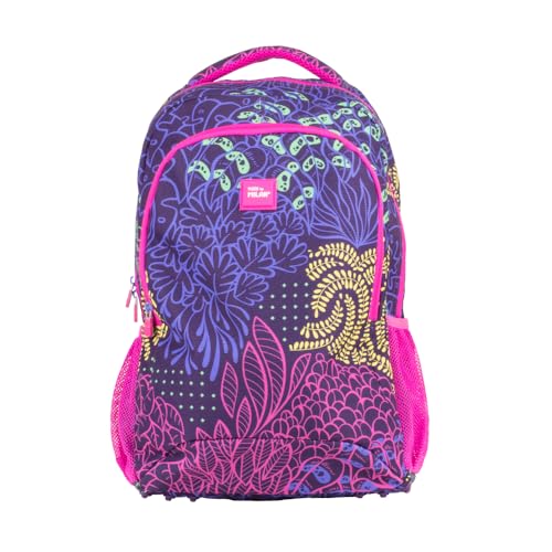 MILAN® Mochila escolar 2 cremalleras (21 L) serie especial Fireflies, lila