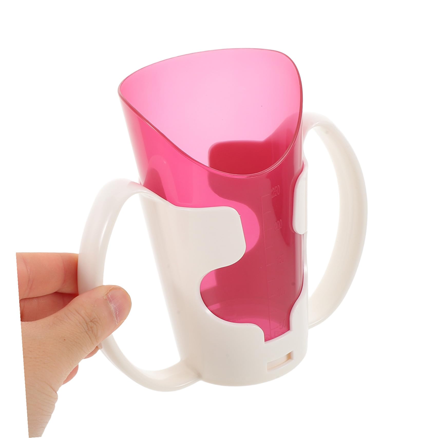 GALPADA Tazza Anti-Rovesciamento per Anziani Beccuccio Ergonomico Bicchiere Infrangibile da 250 Ml per Assistenza Infermieristica a Pazienti Costretti a Letto Set 2 Pezzi per Uso