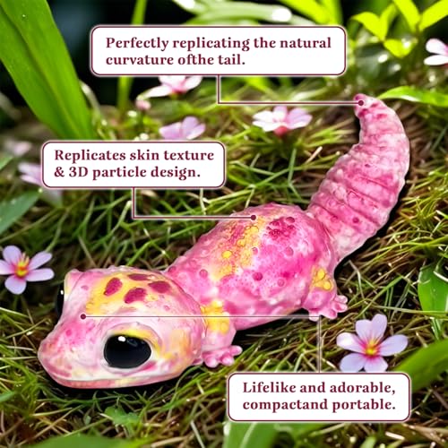 Taba Squishy, Ultra-Soft Gecko Squeeze Toys for Kids Adults, Fidget Sensory Stress Relief Squishies Toys, Food-Grade Silicone Cute Anxiety Relief Party Favors Gifts for Girls & Boys - Image 4