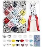 210 Sets FIVEIZERO Metal Snaps Buttons with Fastener Pliers Press Tool Kit for Sewing and Fabric,...