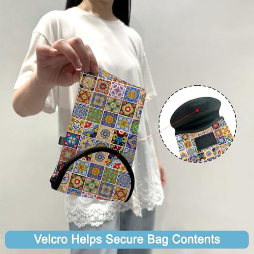 Image of Neoprene Cell Phone Sleeve Pouch Case Bag with Crossbody Strap Neck Lanyard for Women 7.5 X 4.3 in Bohemian Style