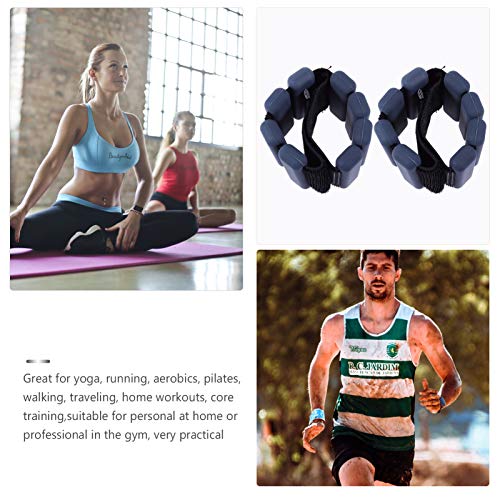 BESPORTBLE 1 par de pesos de pulso para corrida, ioga, exercícios, peso de anéis, tiras duráveis par