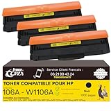 COMPATIBILITÉ TOTALE : Remplace les toners 106A W1106A et s’utilise parfaitement avec de nombreux modèles d'imprimantes, compatibles pour HP Laser 107a 107r 107w MFP 135a MFP 135r MFP 135w MFP 137fnw MFP 135wg MFP 137fwg - toner laser 107w, toner laser mfp 135w