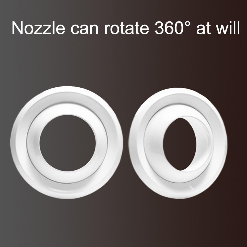 FACAIIO Jet - Griglia di ventilazione sferica per aria condizionata centralizzata, volume d'aria regolabile da 300 mm, copertura per griglia di ventilazione in ABS, girevole a 360°, uscita di scarico