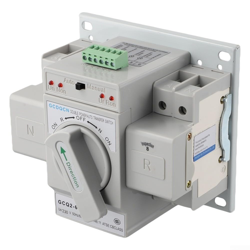 Interruptor de transferencia automática 63A con conmutación eléctrica compacta y segura