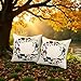 Tosleo Embroidered Throw Pillow Covers 18 x 18 inch Pack of 2 Mushrooms Spring Decorative Pillowcases Farmhouse Cotton Pillow Cushion Cases Home Decor Square Floral Pillow Case
