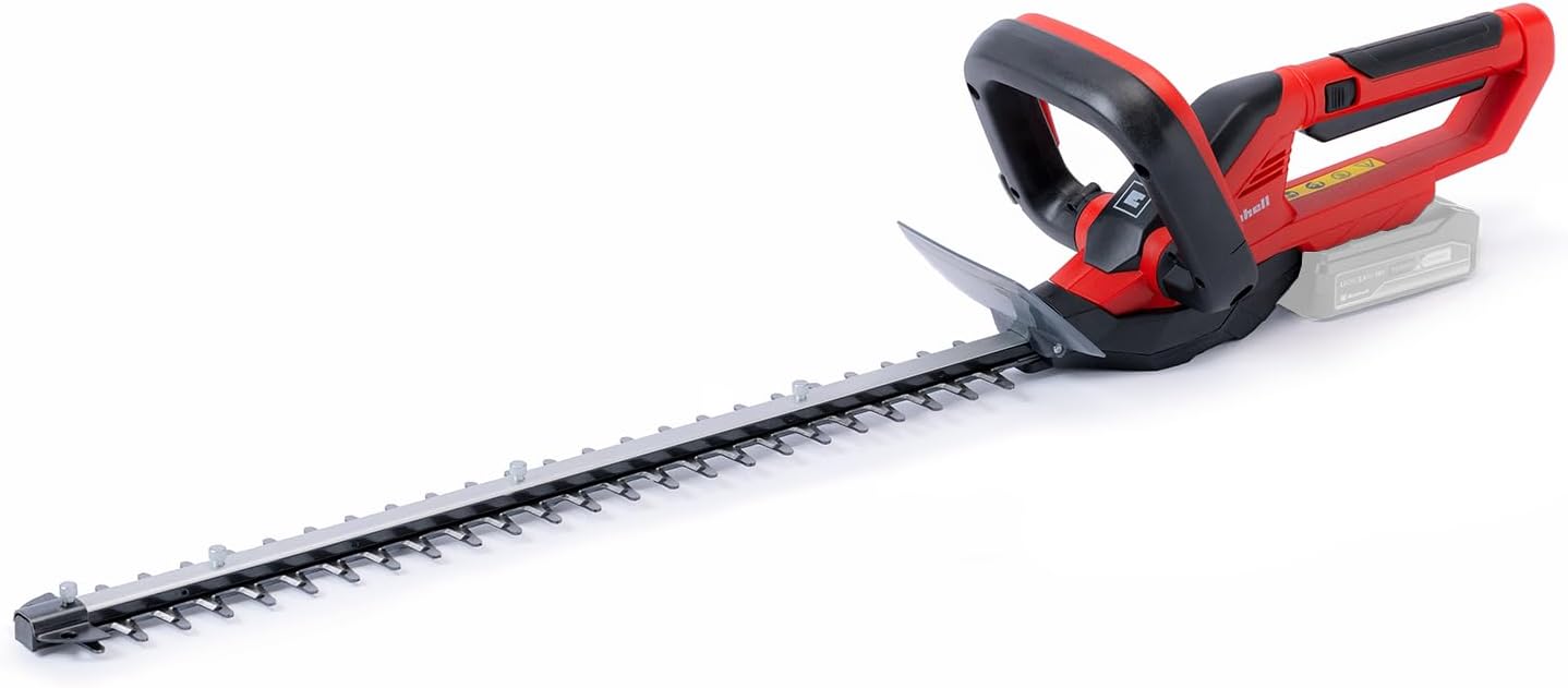 Einhell Power X-Change 18V Cordless Hedge Trimmer - 55cm (22 Inch) Cutting Length, Laser-Cut Diamond-Ground Steel Blades - GC-CH 1855/1 Li Solo Hedge Cutter - Battery and Charger Not Included