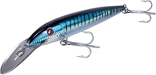 Dr.Fish Deep Diving Trolling Lures 13-20ft Saltwater Hard Fishing Lures 7.5" Deep Diving Jerkbait VMC Treble Hooks Pencil Twitch Bait Heavy Duty Offshore Plugs Striper Mackerel Tuna