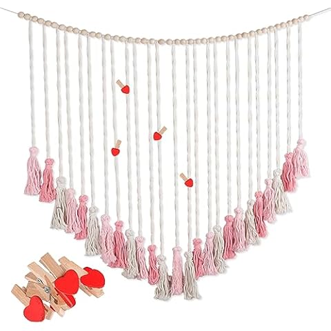 Swovo Large Macrame Wall Hanging, Western Boho Yarn Wall Hanging with Wood Beads and Tassel Tapestry, Boheimian Decor for Bedroom Living Room Girls Room Nursery Dorm Room Decoration,35'' x 36'' Cover