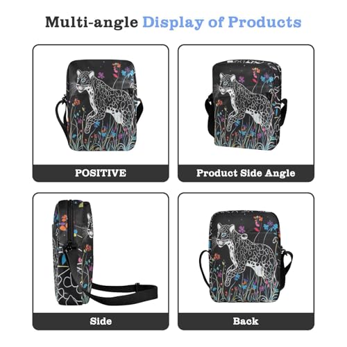 messenger bag for women crossbody mens shoulder bags crossbody Purse Bag Adjustable Strap for Outdoor Daily Outdoor Daily- Cute Leopard4