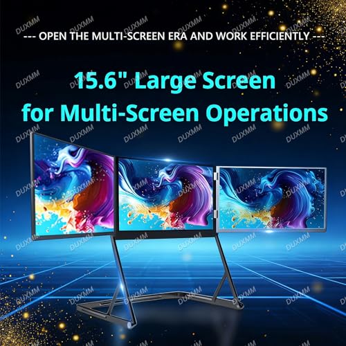 Image of 15.6 inch Laptop Screen Extender Monitor Portable,Full HD IPS Screen Extender,Just 1 Cable for 3 Screens, FHD 1080P IPS Laptop Extender Compatible with Wins /Mac for 12 inch - 17.3 inch Laptops