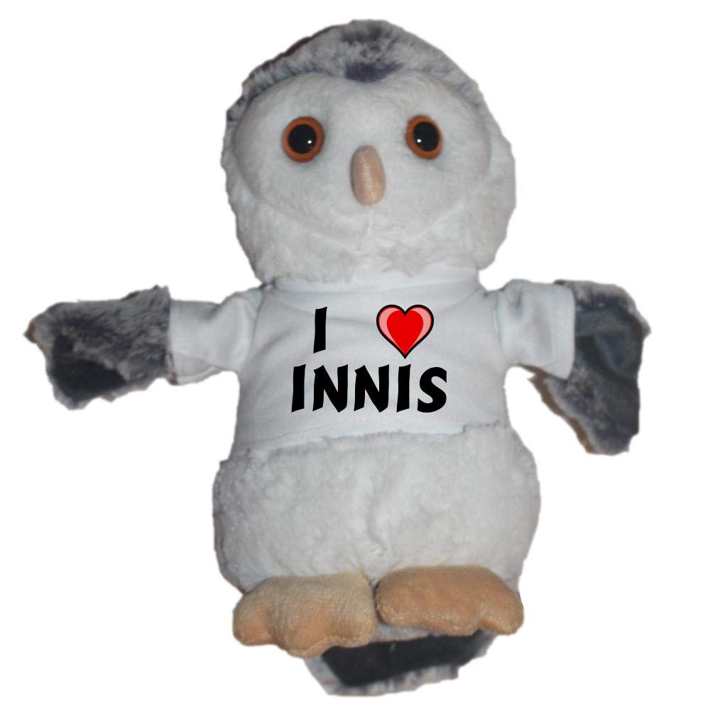Shopzeus Plush owl with I Love Innis T-shirt (first name/surname/nickname)