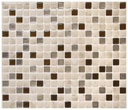 Smart Tile SM1068-6 Decorative Wall Tile Minimo Cantera (Bundle of 6), Beige & Bronze