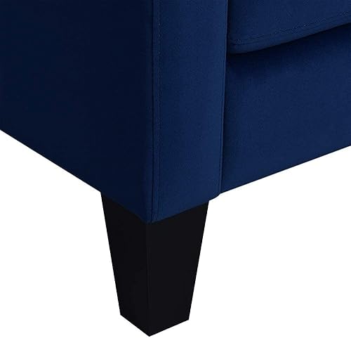 Miniatura 7 de AC Pacific Ally Mid Century - Silla tapizada moderna para sala de estar, color gris acero Gris Acero,Azul baya,https://www.amazon.com/dp/undefined